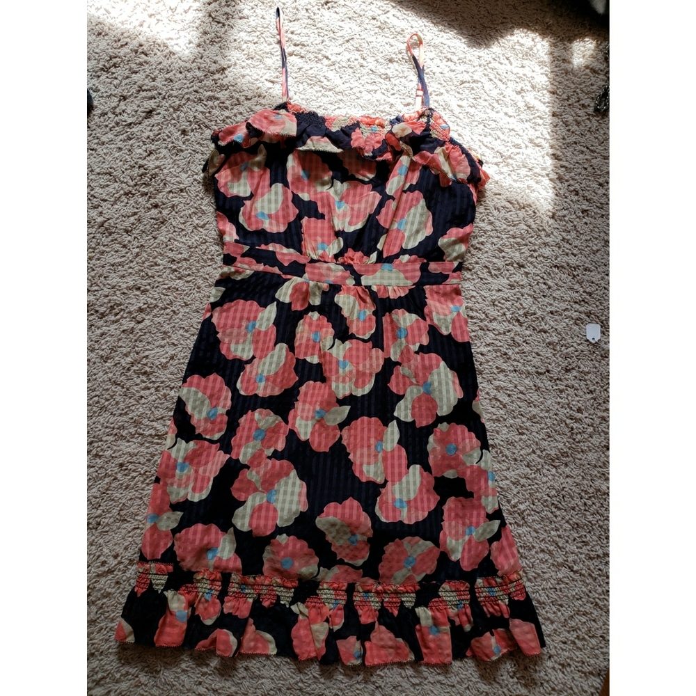 Juicy Couture Sundress size 4 poppy floral 100% cotton